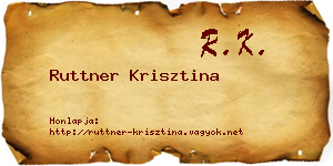 Ruttner Krisztina névjegykártya