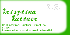 krisztina ruttner business card